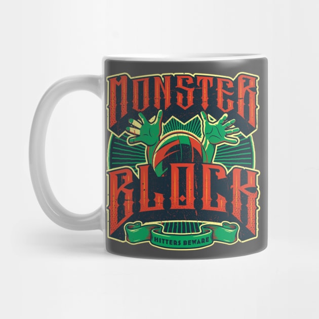 Monster Block | Metal-inspired Volleyball design by Volleyball Merch